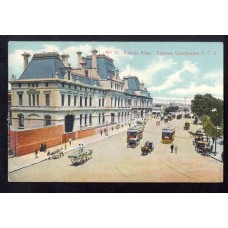 CIUDAD DE BUENOS AIRES TRANVIA ESTACION DE TREN ANTIGUA TARJETA POSTAL